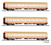 Tillig 70063 - H0 - 3-tlg. Set Personenwagenset Städteexpress, DR, Ep. IV